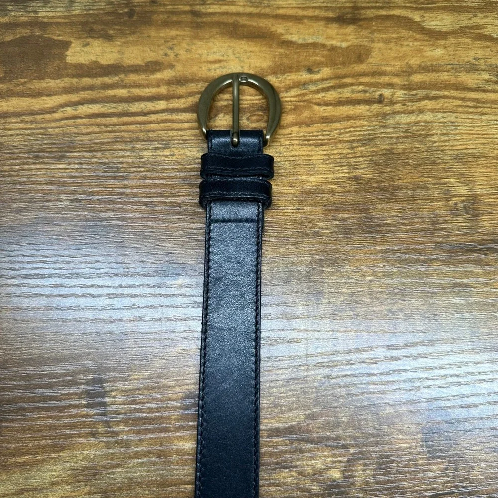 Northern Reflections Mens Black‎ Genuine Leather Belt Solid Brass Buckle Canada